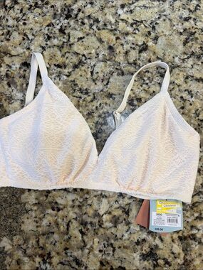 Shade & Shore Lace Bikini Top - Cream/White